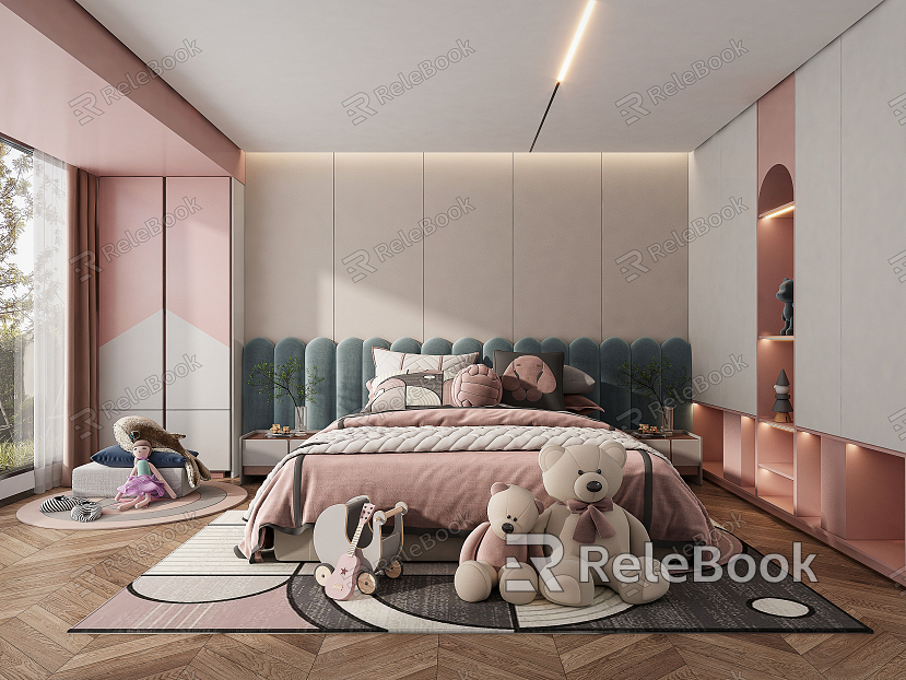 Modern Children's Room Girls Room model