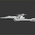 NCC 1701 Sci Fi Starship Model Featuring Circular Hull And Futuristic Design Elements