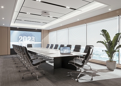 Modern Meeting Room Meeting Table and Chair 3d model