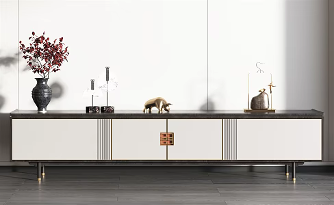 New Chinese TV Cabinet 3d model