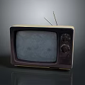 Vintage Retro Television Set With Antenna Knobs And Classic Screen Design 3d model
