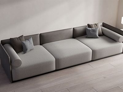 Modern three-seat sofa multiplayer sofa model