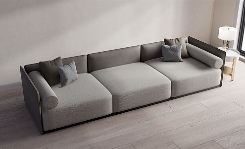 Modern three-seat sofa multiplayer sofa 3d model