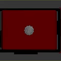 Red Portable Generator With Black Frame And Control Panel Design