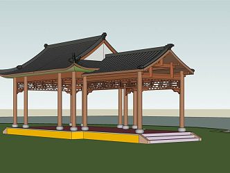 Chinese-style pavilion small pavilion 3d model