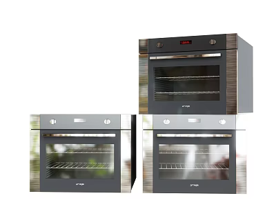 Modern Stainless Steel Electric Ovens For Home Kitchen Appliances With Glass Doors 3d model