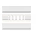 Modern Architectural Decorative Components With Three White Designs Hollow Stripes And Integrated Lighting