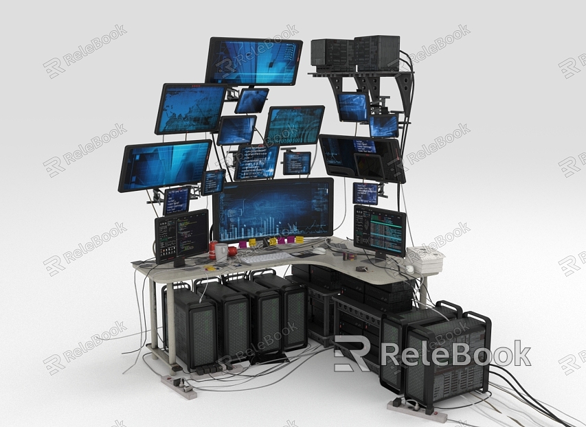 Modern Workbench Large Workstation model