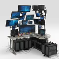 Modern Workbench Large Workstation 3d model