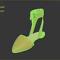Elegant Yellow Pointed Toe Sandals With Ankle Strap And Flat Sole
