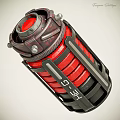 Tactical Hand Grenades With Red HE G And Yellow Smoke G Design