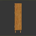 Modern Wooden Furniture Set With Orange White Yellow Cabinets And Storage Compartments