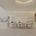Aesthetic Beauty Salon Interior With Modern White Design Product Display Lighting And Seating Area
