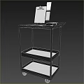 Mobile Equipment Utility Cart With Multiple Shelves And Tool Storage Organizer