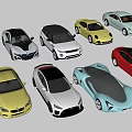 Vibrant Collection of Different Colored Cars with Various Models and Designs