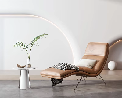 Modern Recliner Leisure Chair Coffee Table Combination 3d model