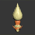 Eevee Pokemon Character With Orange Fur Large Ears And Fluffy Tail Standing Pose