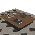 Middle Ancient Style Coffee Table 3d model