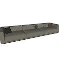 Modern Multiplayer Sofa Three-Seat Sofa 3d model