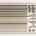 Elegant Carved Decorative Moldings with Corbels and Ornate Patterns for Interior Decoration
