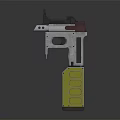 Tactical Pistol With Yellow Magazine And Metal Components Design