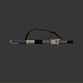 Tactical Beige Rifle With Scope And Tactical Accessories On Rail System