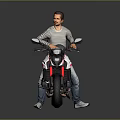 Modern White And Red Sports Motorcycle With Black Accents And Red Rims