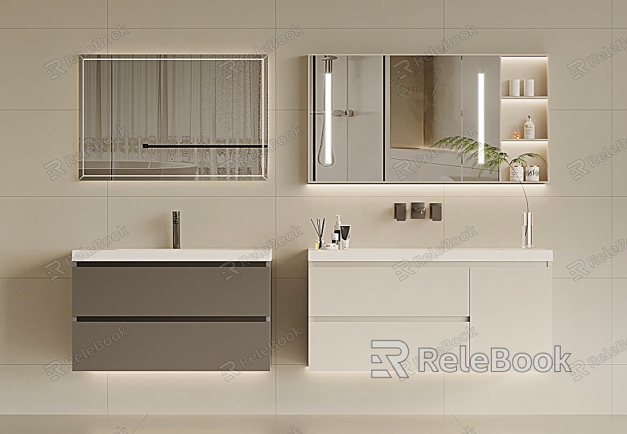 modern sink bathroom cabinet model