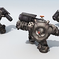 Machine Warrior Steam Warrior Game Character Virtual Character 3d model