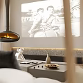 Modern Living Room Interior With White Sofa Gold Accent Chair Glass Cabinets And Marble Floor