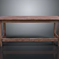Rustic Brown Wooden Bench Furniture With Simple Design And Solid Structure