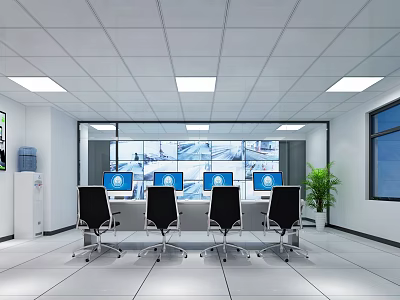 Monitoring room 3d model