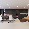 Modern Light Luxury Office of the President 3d model