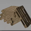 Stacked Industrial Wooden Pallets With Natural Wood Texture For Storage And Shipping