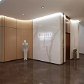 Hotel Lobby Interior With Shiny Ceiling Marble Floor Seating Area Indoor Plant And Large Windows