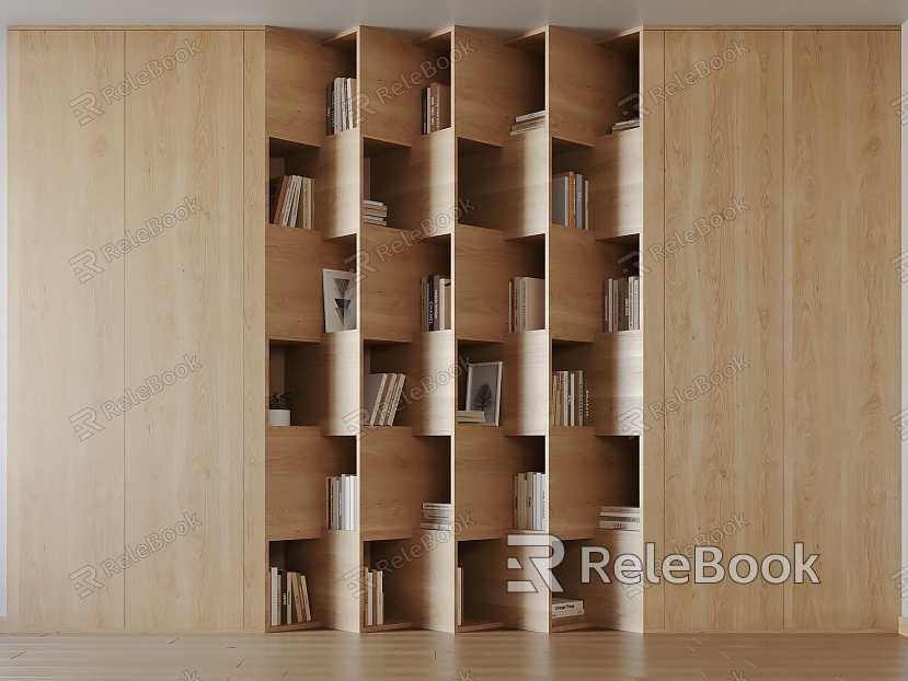 Quiet bookcase model