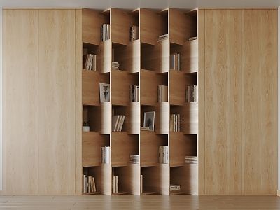 Quiet bookcase model