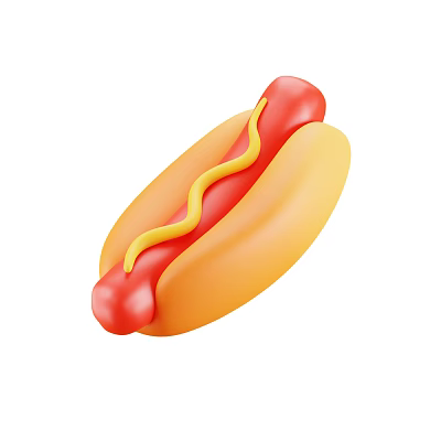 Delicious Hot Dog With Yellow Bun Red Sausage And Wavy Mustard 3d model Delicious Hot Dog With Yellow Bun Red Sausage And Wavy Mustard 3d model