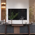 Modern Dining and Living Room Interior With Comfortable Sofa Wooden Coffee Table And Large Windows