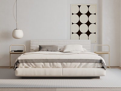 Modern Double Bed 3d model