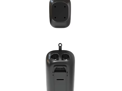 Black Portable Electronic Device With Dual Ports And Hanging Loop Design 3d model