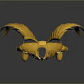 Golden Mythical Armor Costume With Ornate Angel Wings And Crown Design