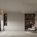 Minimalist Living Dining Room Interior With Beige Sofa Coffee Table Floor Lamp TV And Fireplace