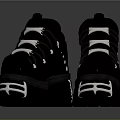 Stylish Black Chunky Platform Shoes With Metallic Details And Thick Soles