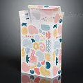 Colorful Patterned Paper Bag For Daily Use With Abstract Shapes And Vibrant Design