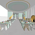 Modern Kindergarten Multi-function Reading Room 3d model