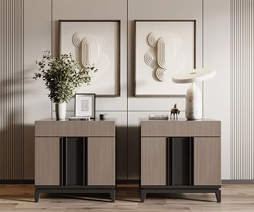 Modern bedside table 3d model