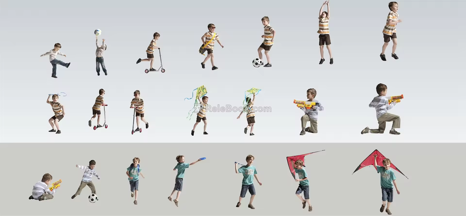 Modern multiplayer child character 3d model