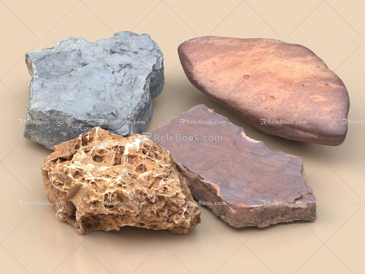 Stone Ore Rock Volcanic Rock Granite Gem Quartz Transparent Stone Marble 3d model