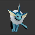 Blue Aquatic Creature Character With Finned Ears And Fish Like Tail